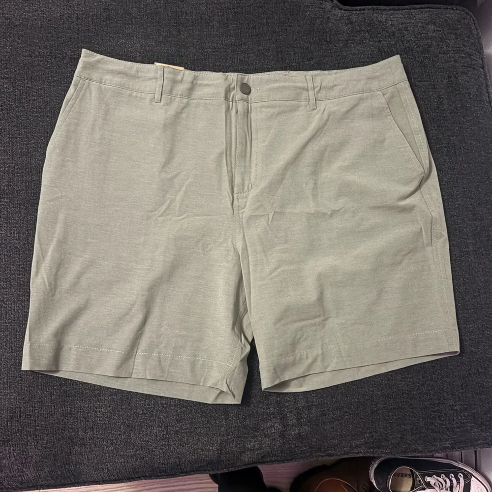 Faherty Brand All Day Belt Loop Short Men Stretch Olive Green Casual 40 NWT NEW